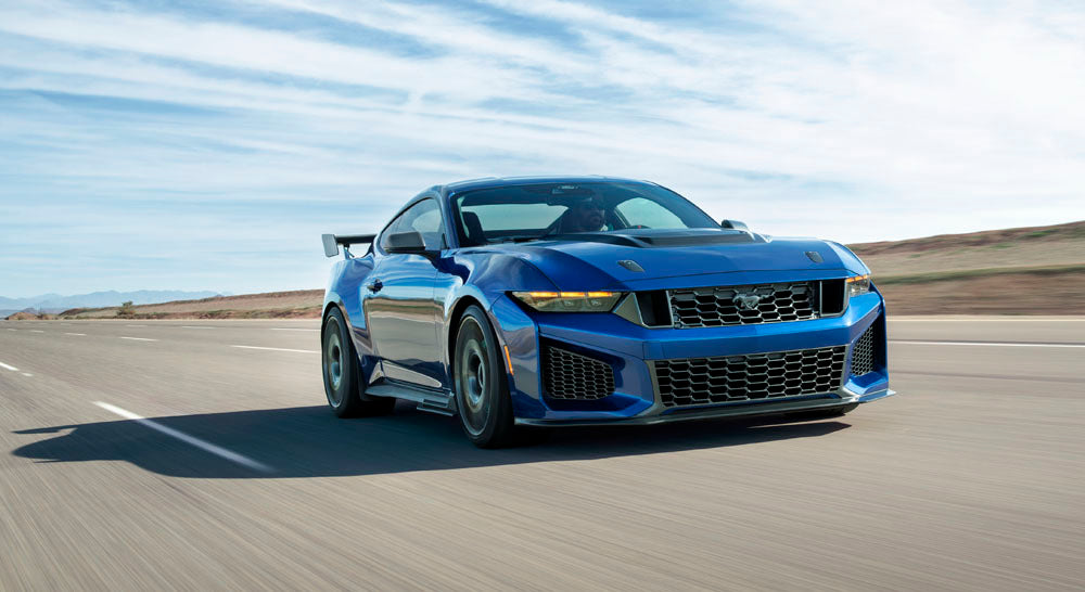 Official Ford Motor Company image of the 795-horsepower 2026 Mustang Dark Horse SC.
