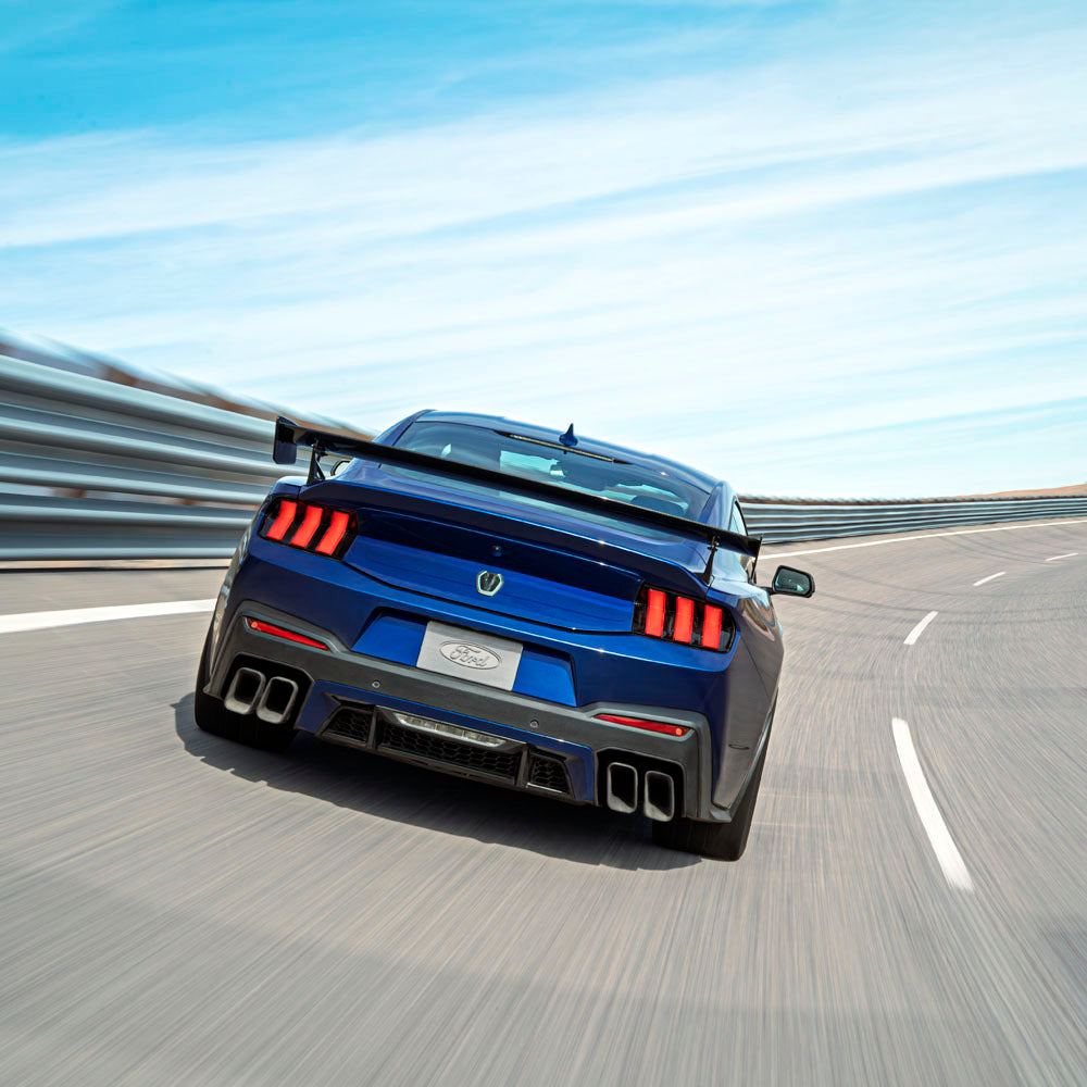 Official Ford Motor Company image of the 795-horsepower 2026 Mustang Dark Horse SC.