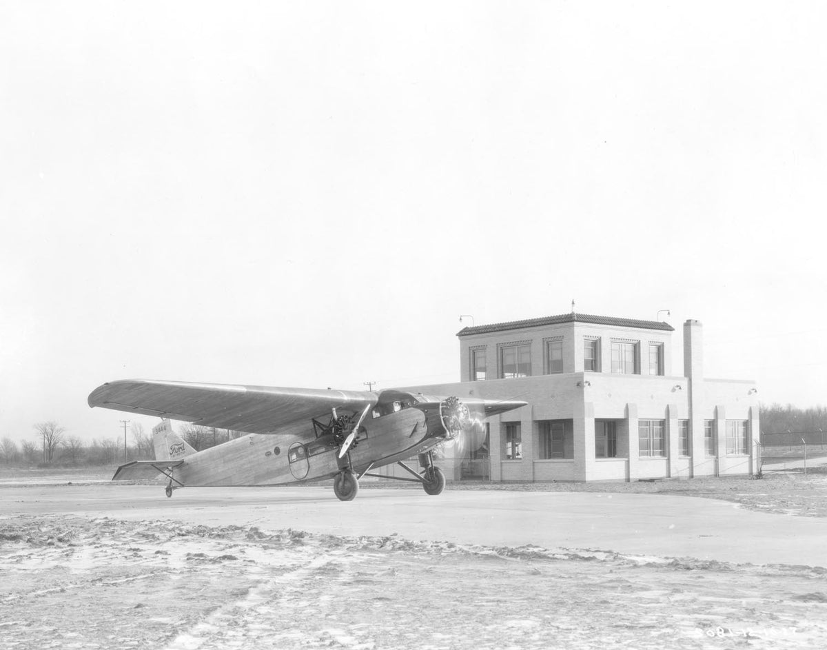 Ford Motor Company archival image documenting Ford Tri Motor Ford Airport 12 10 1927.