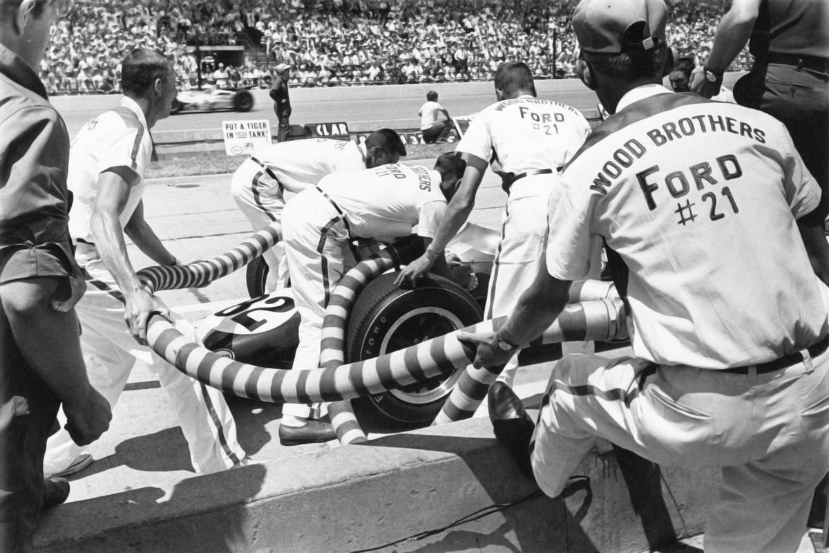 Ford Motor Company archival image documenting Lotus Race Car Indianapolis 500 1965.
