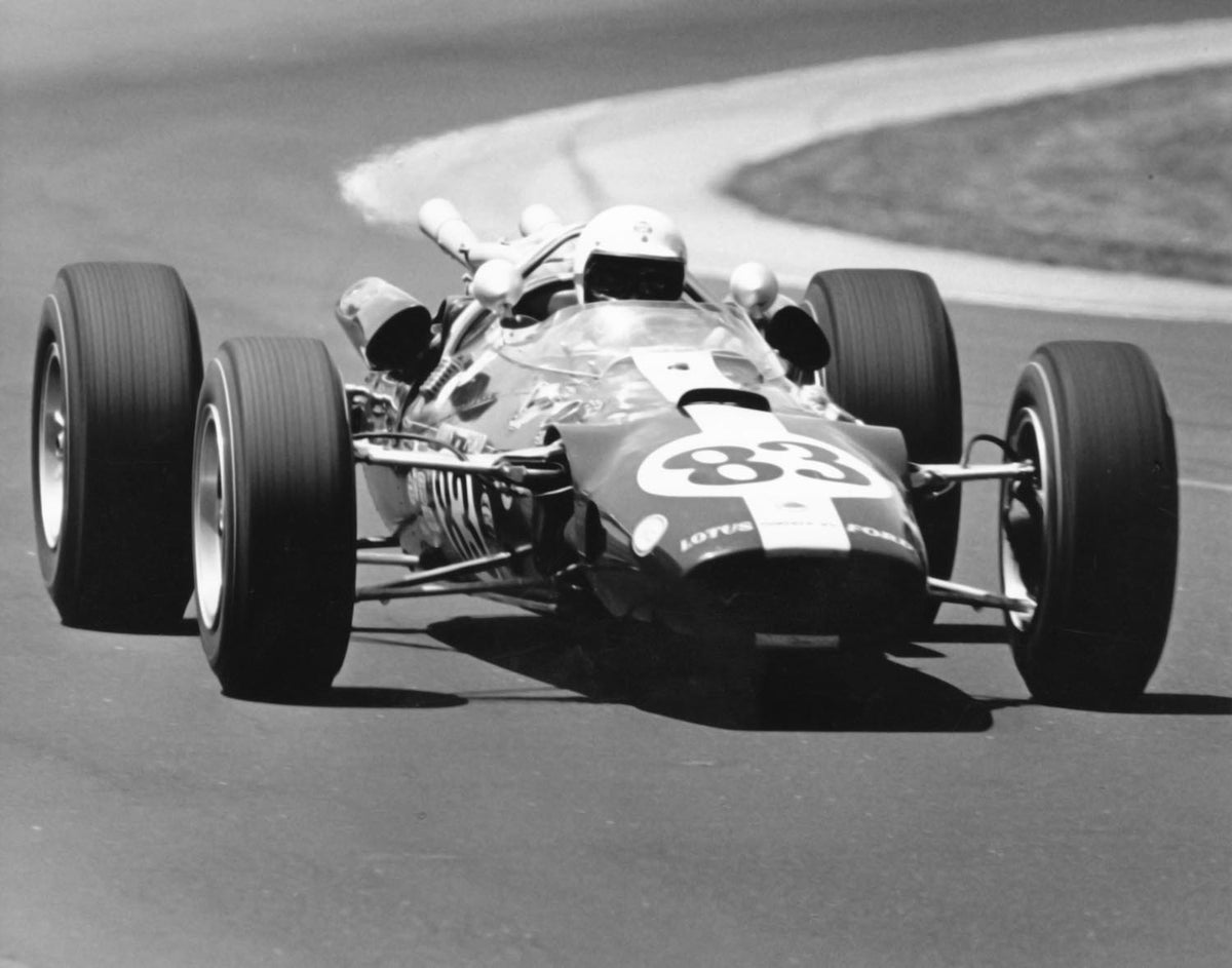 Ford Motor Company archival image documenting Lotus Race Car Indianapolis 500 1965.