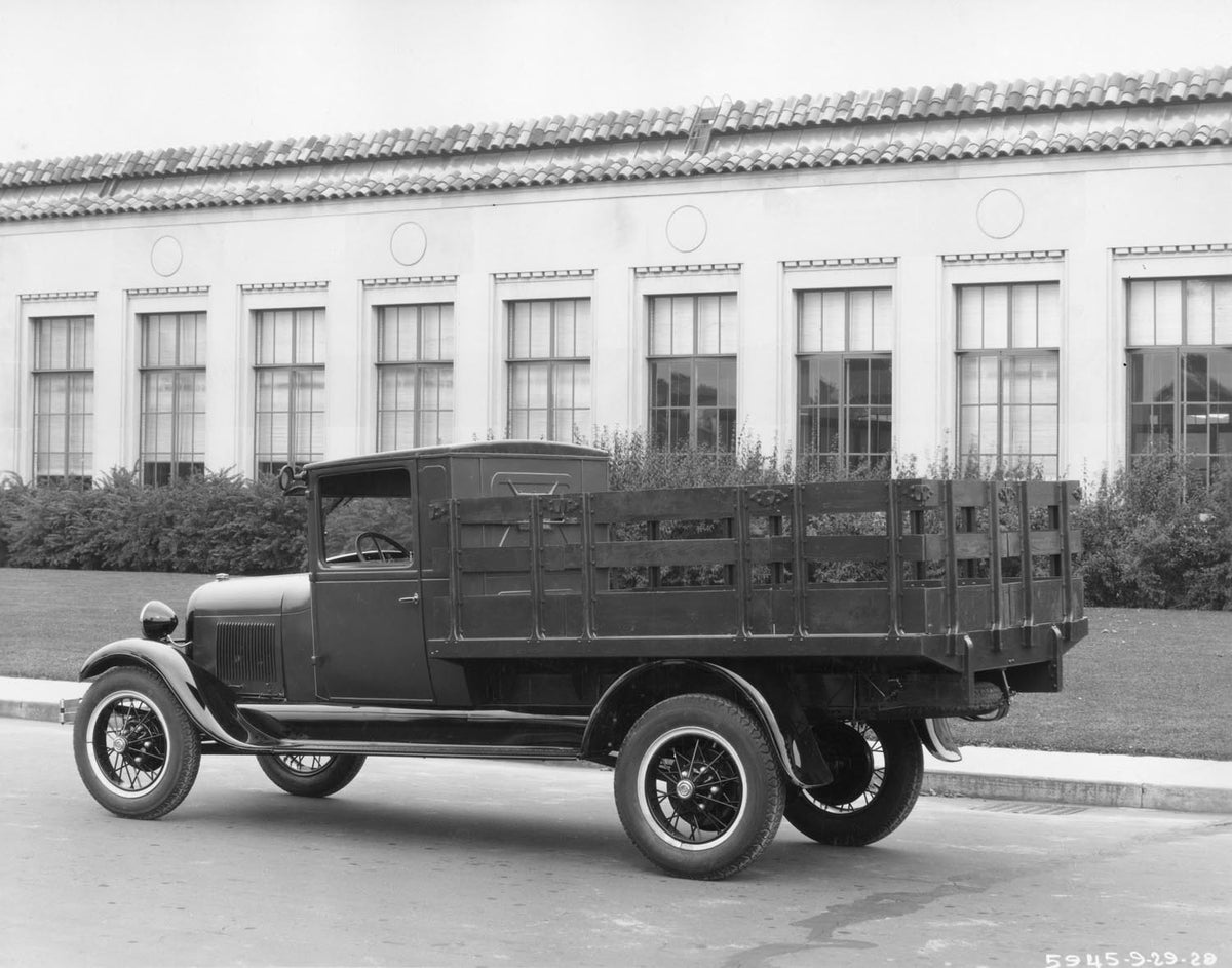 Ford Motor Company archival image documenting Ford Model AA Stake Truck 09 29 1928.