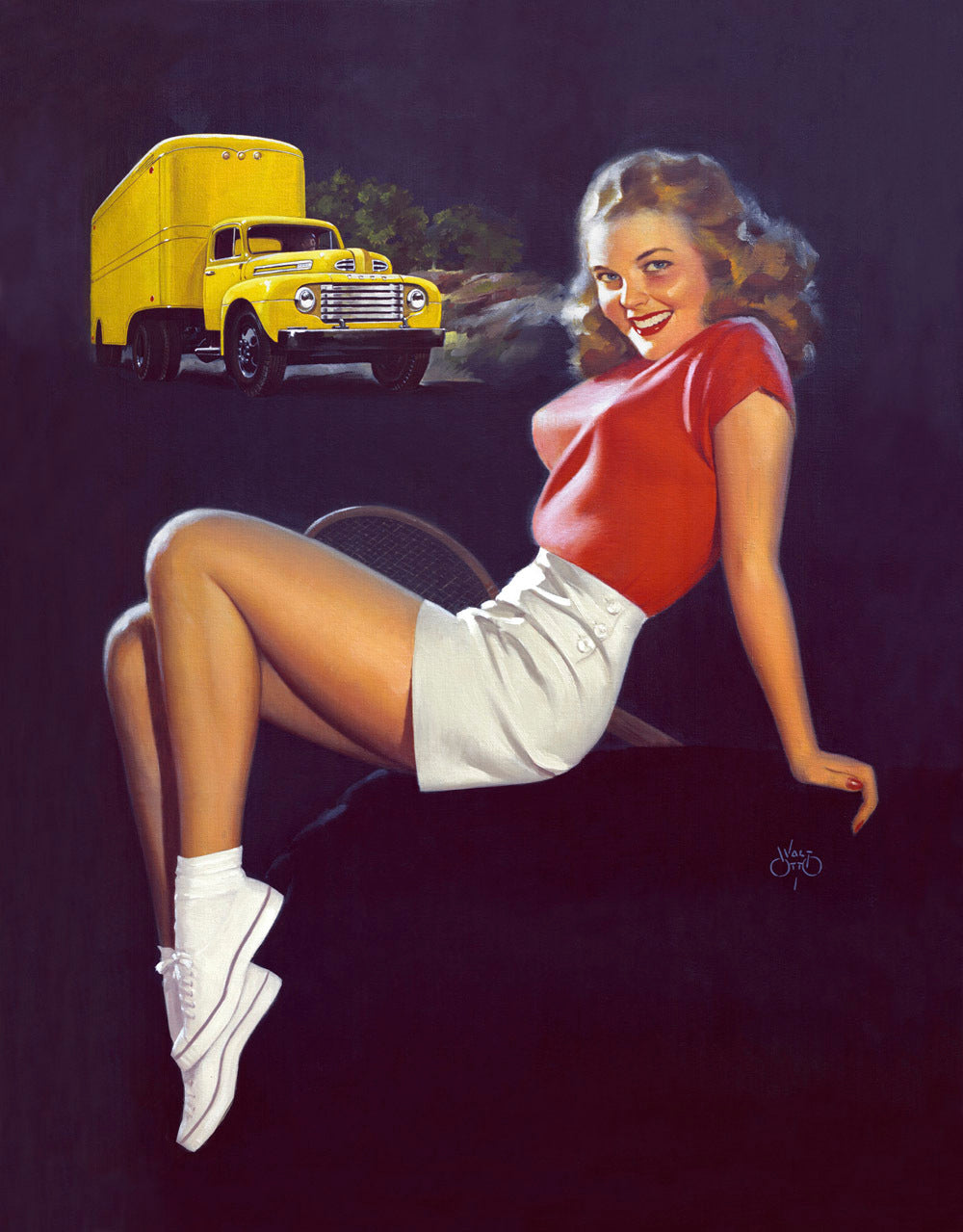 1948 Ford truck and woman Ford Truck Times cover a 0400-8266