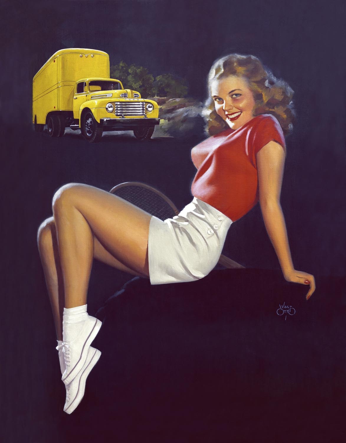 1948 Ford truck and woman Ford Truck Times cover a 0400-8266