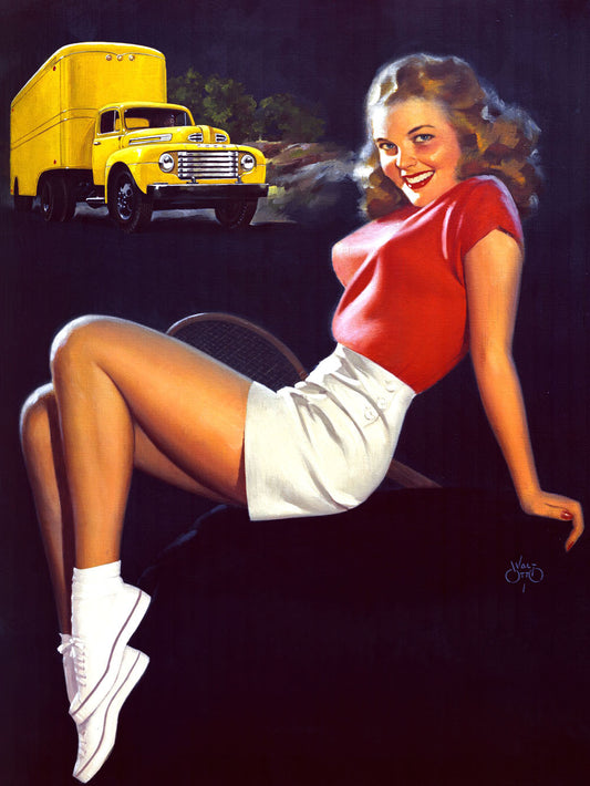 1948 Ford truck and woman Ford Truck Times cover a 0400-8266