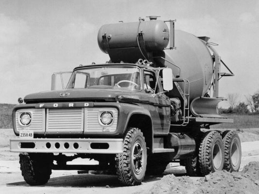 1961 Ford pickup and cement truck 0400-8523