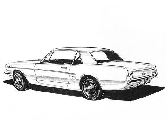 1962 (circa) Ford Mustang styling sketch 0400-8536