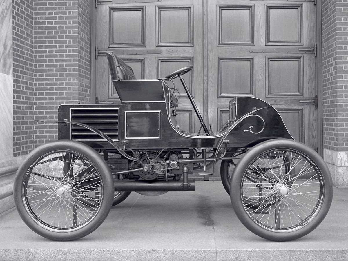 Original archival image documenting 1901 Ford third car built by Henry Ford.