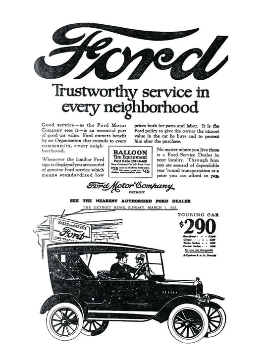 1925 Ford Model T advertisment 0400-9189