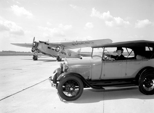 1928 Ford Model A and Tri Motor airplane 0400-9192