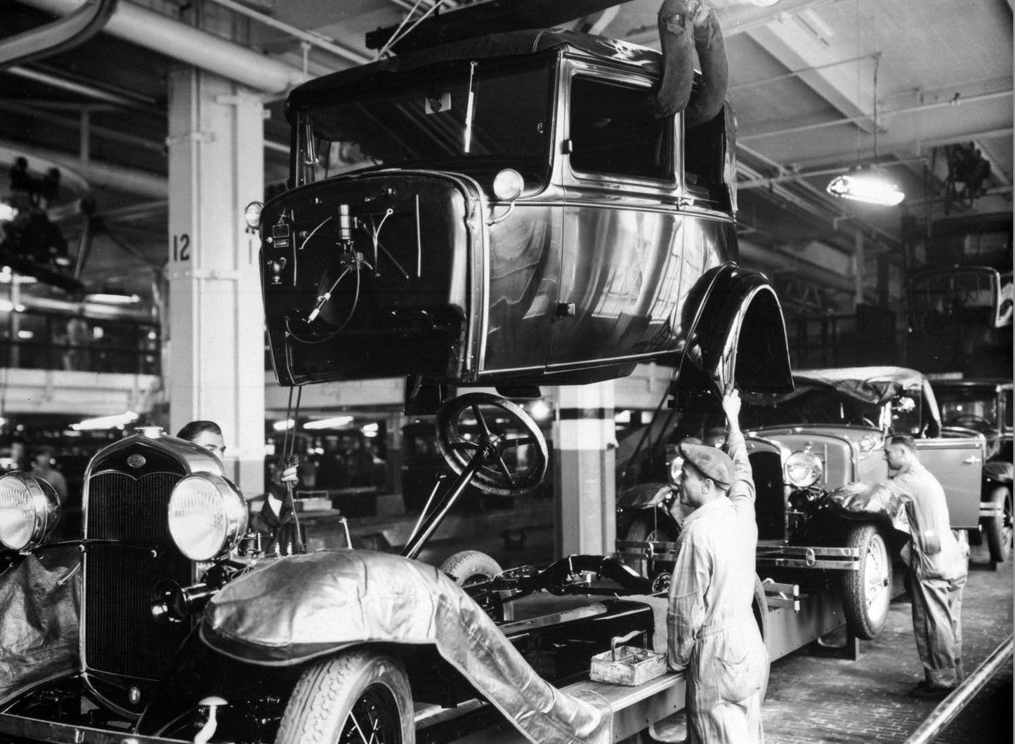 1931 Ford Model A Victoria Coupe mating to chassis 0401-1365
