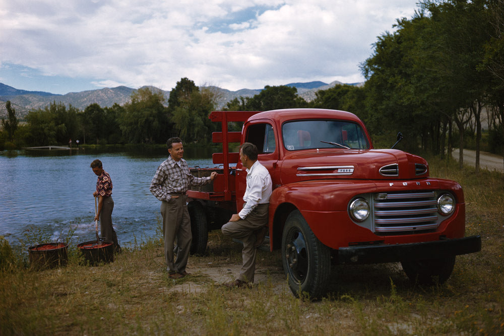1948 Ford F 5 stake truck 0401-5830