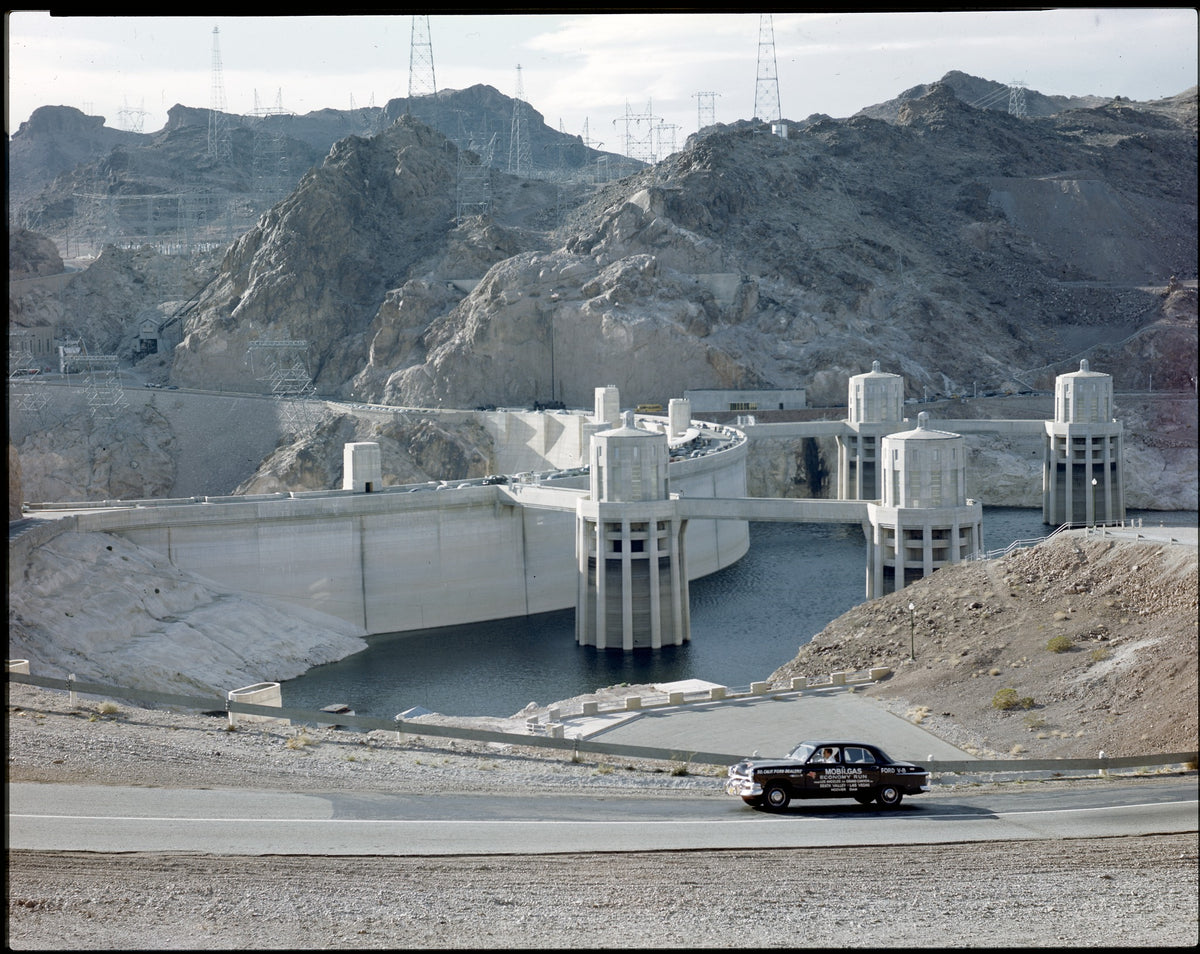 1951 Ford in Mobilgas Economy Run at Hoover Dam