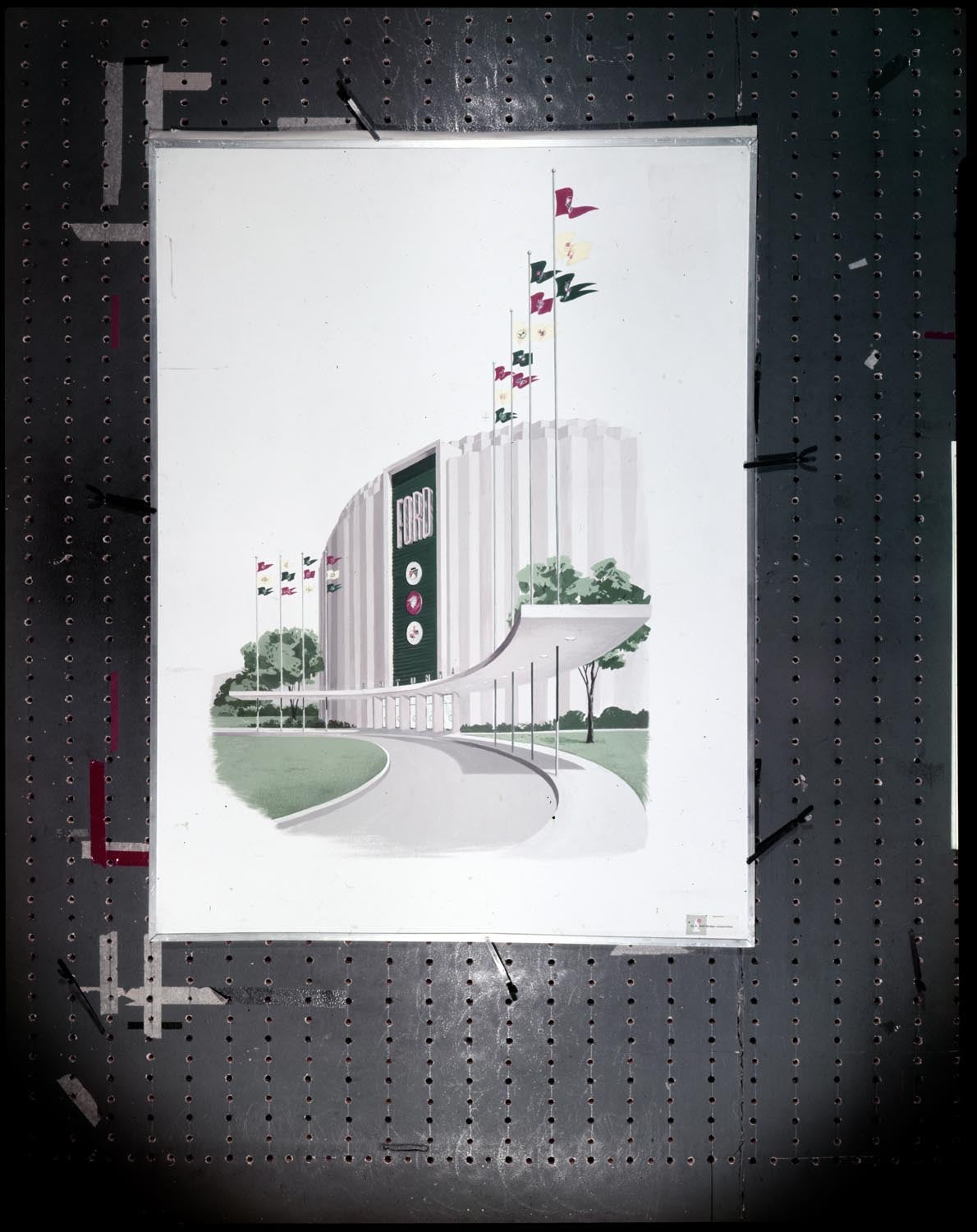 1952 Ford Rotunda renovation sketch 0401-6133