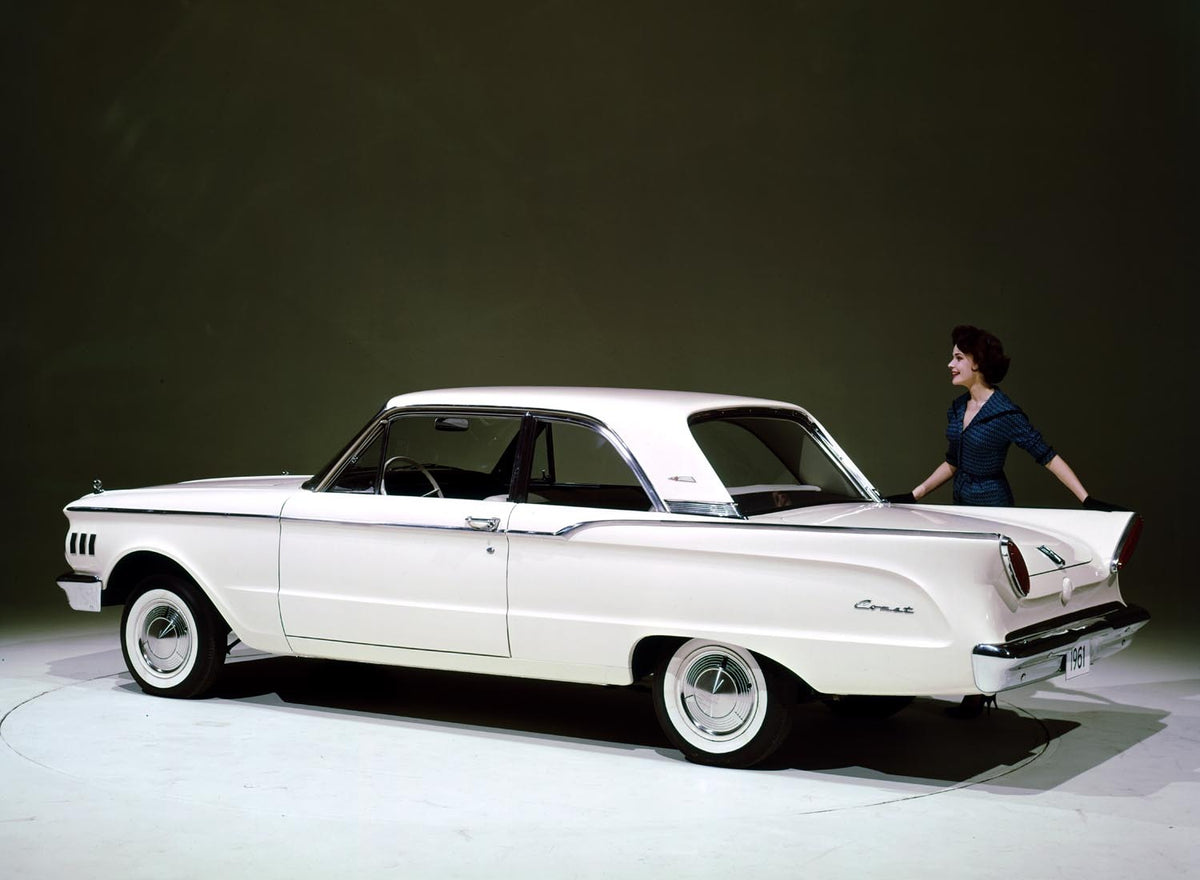 Ford Motor Company archival image documenting 1961 Mercury Comet two door sedan.