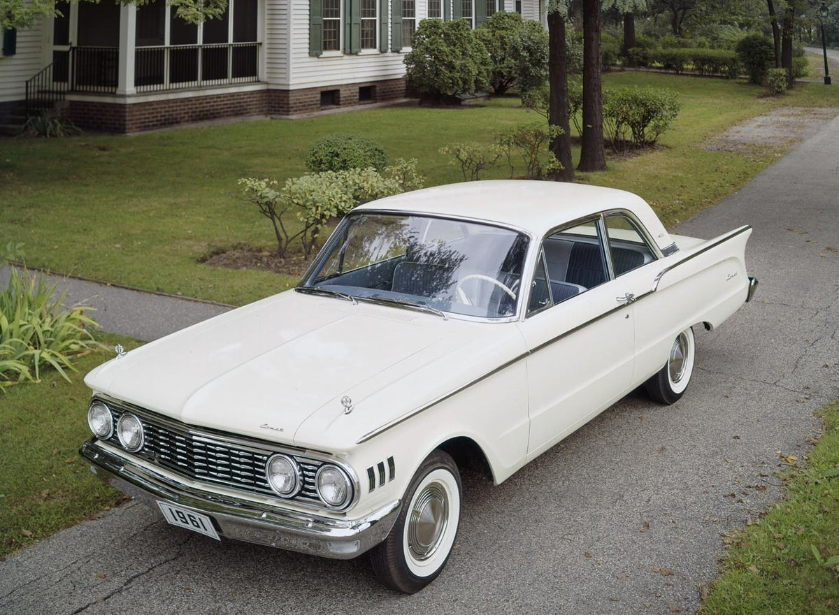 Ford Motor Company archival image documenting 1961 Mercury Comet two door sedan.