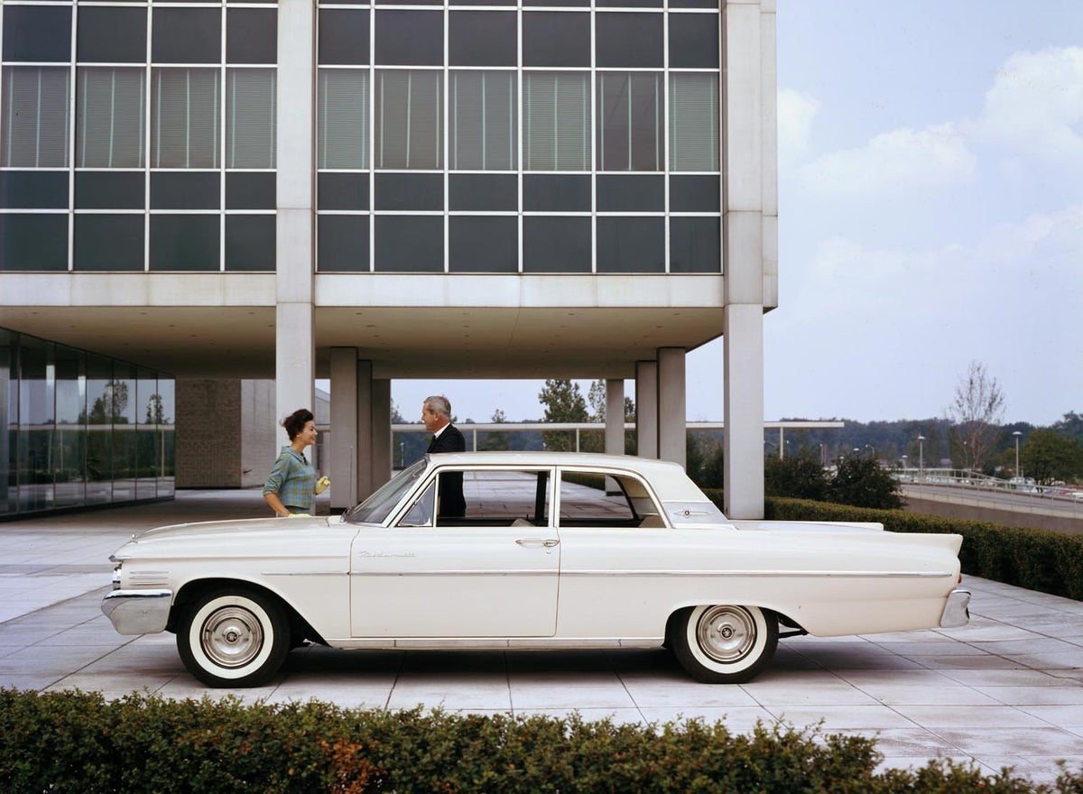 Ford Motor Company archival image documenting 1961 Mercury Meteor 800 two door sedan.