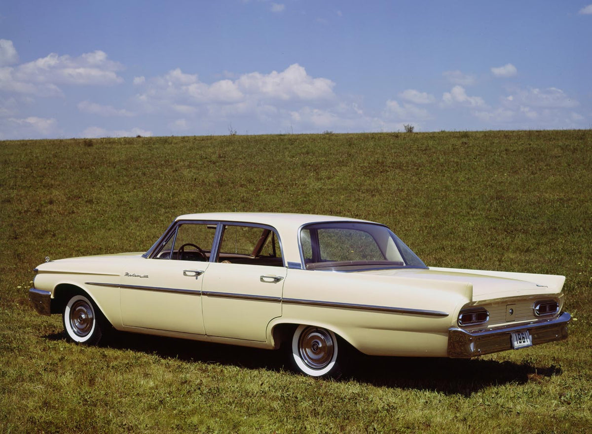 Ford Motor Company archival image documenting 1961 Mercury Meteor four door sedan.