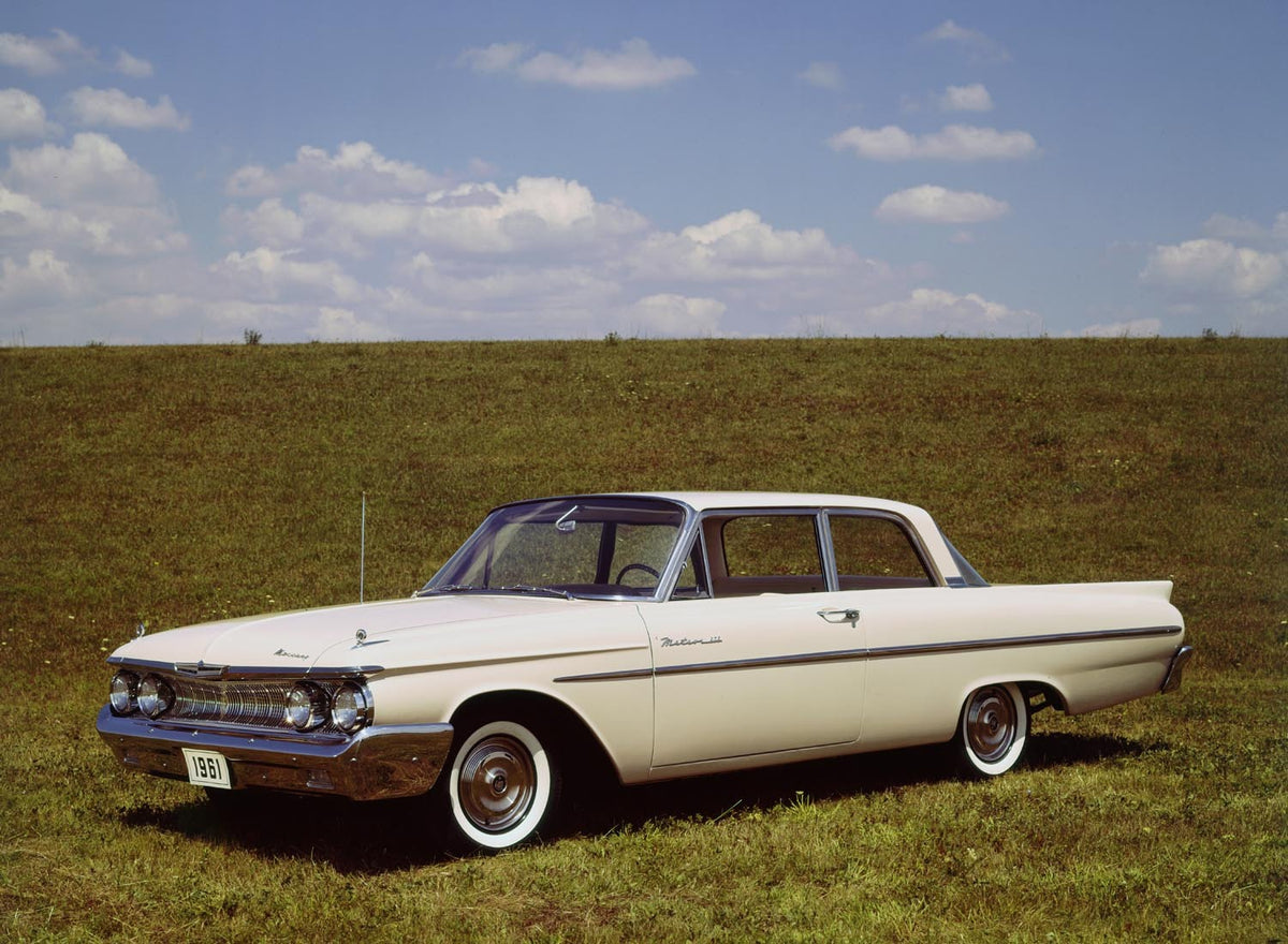 Ford Motor Company archival image documenting 1961 Mercury Meteor two door sedan.