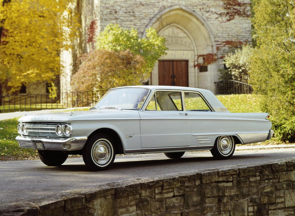 Ford Motor Company archival image documenting 1962 Mercury Meteor two door sedan.