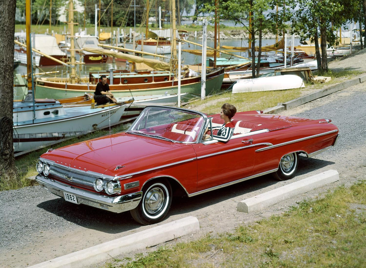 Original archival image documenting 1962 Mercury Monterey convertible.