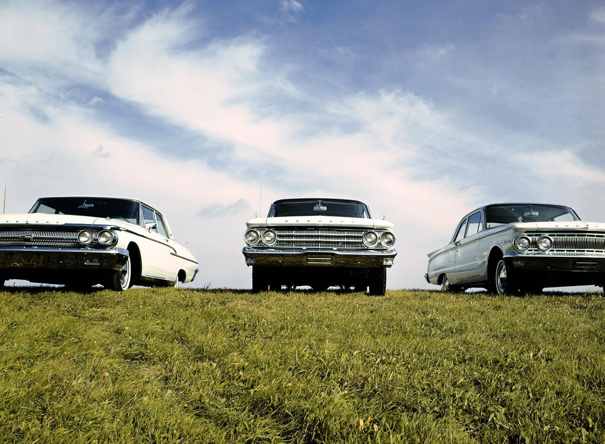 Original archival image documenting 1962 Mercury Monterey Meteor and comet front end.