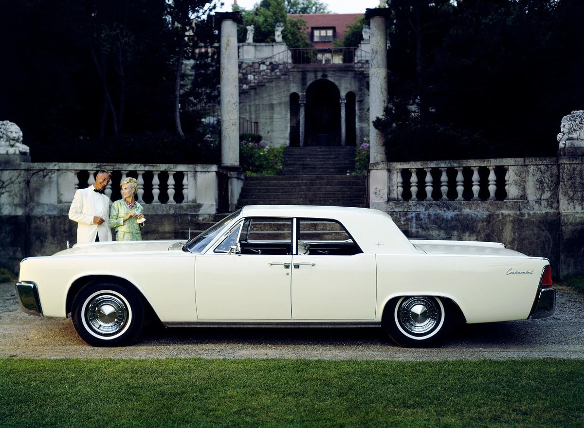 Ford Motor Company archival image documenting 1963 Lincoln Continental four door sedan.
