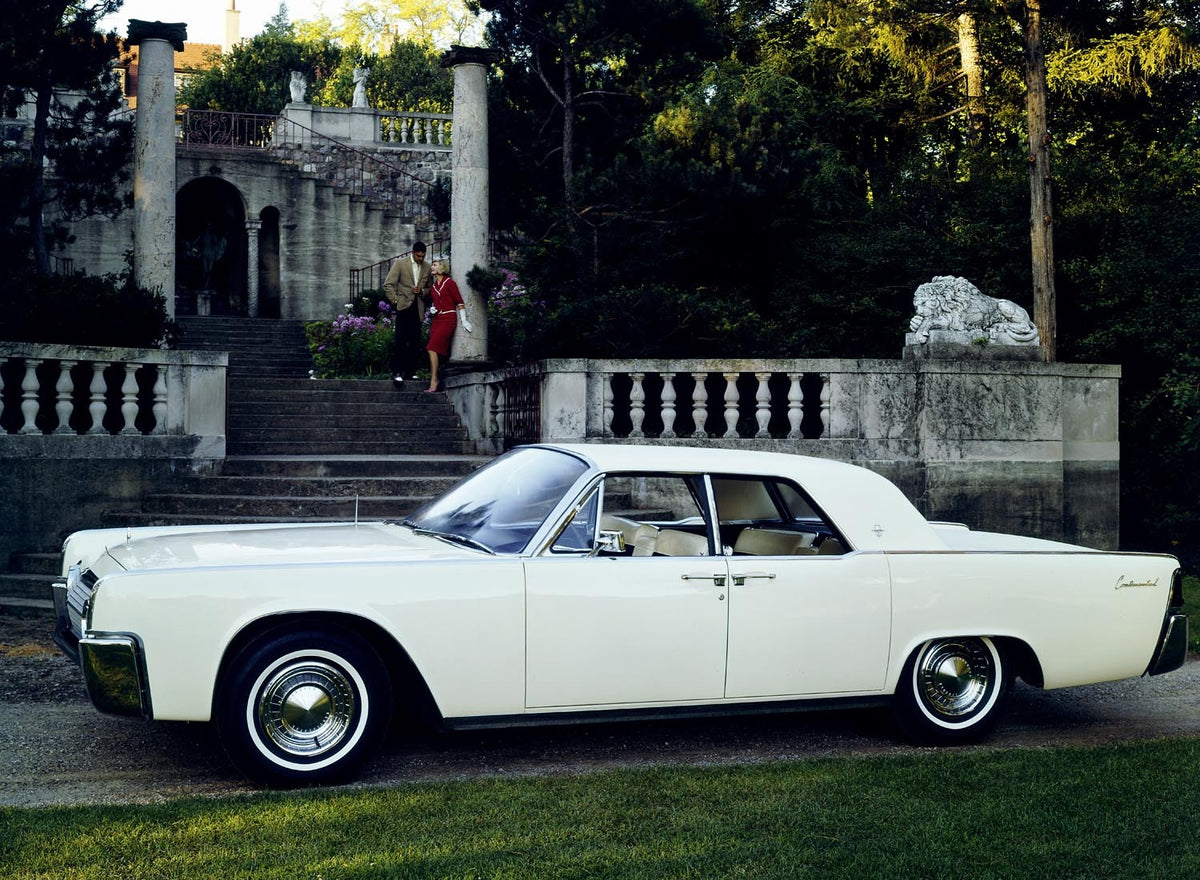 Ford Motor Company archival image documenting 1963 lincoln Continental four door sedan.