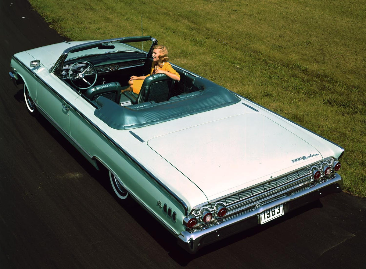 Ford Motor Company archival image documenting 1963 Mercury Monterey S 55 convertible.