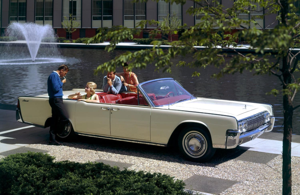 Original archival image documenting 1964 Lincoln Continental convertible.