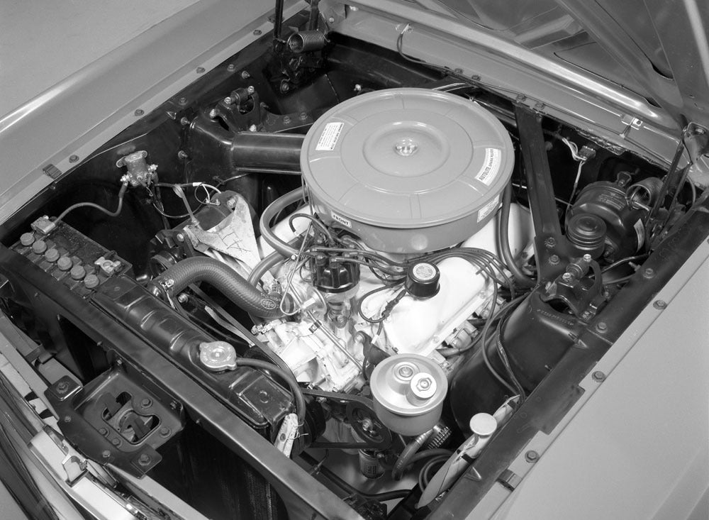 1965 (early) Ford Mustang engine compartment 260 C 0401-7777