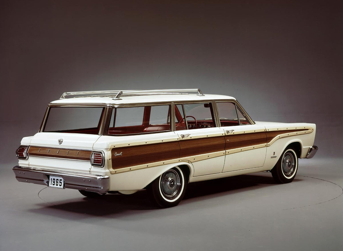 Original archival image documenting 1965 Mercury Comet Villager station wagon.