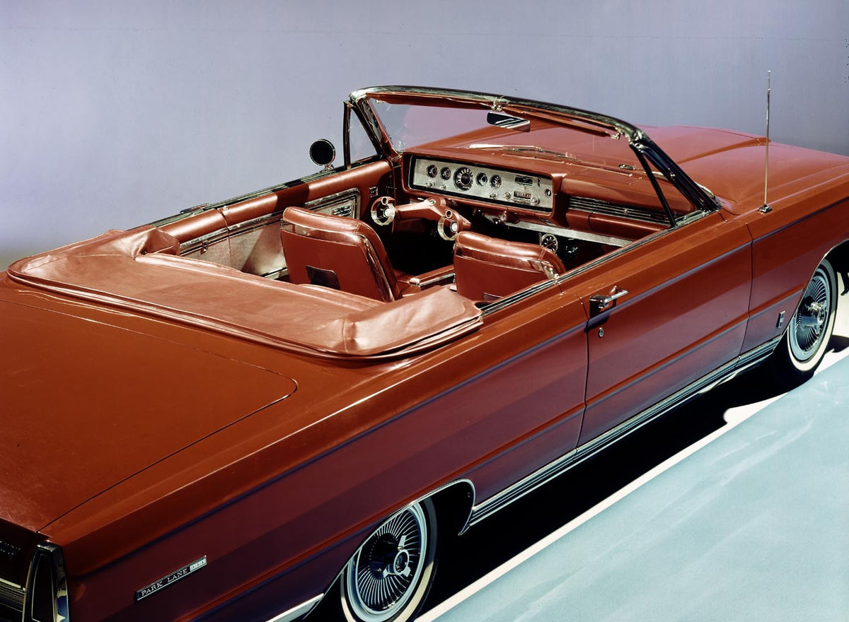 Ford Motor Company archival image documenting 1965 Mercury prototype Wrist Twist steering system.