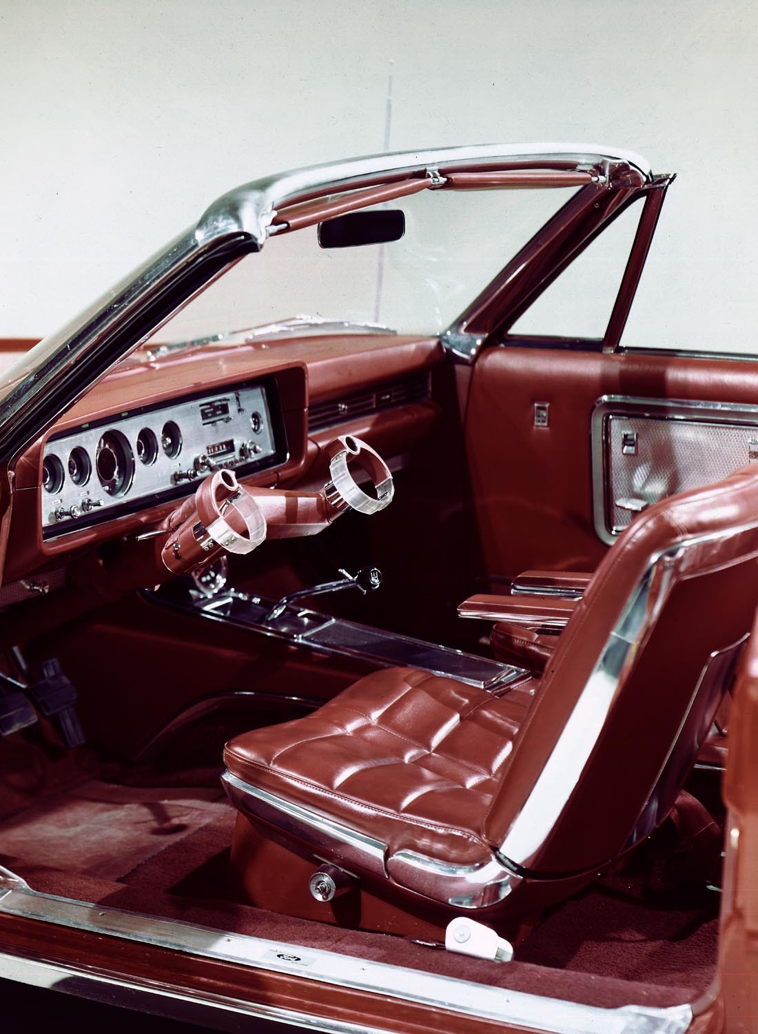 Ford Motor Company archival image documenting 1965 Mercury prototype Wrist Twist steering system.