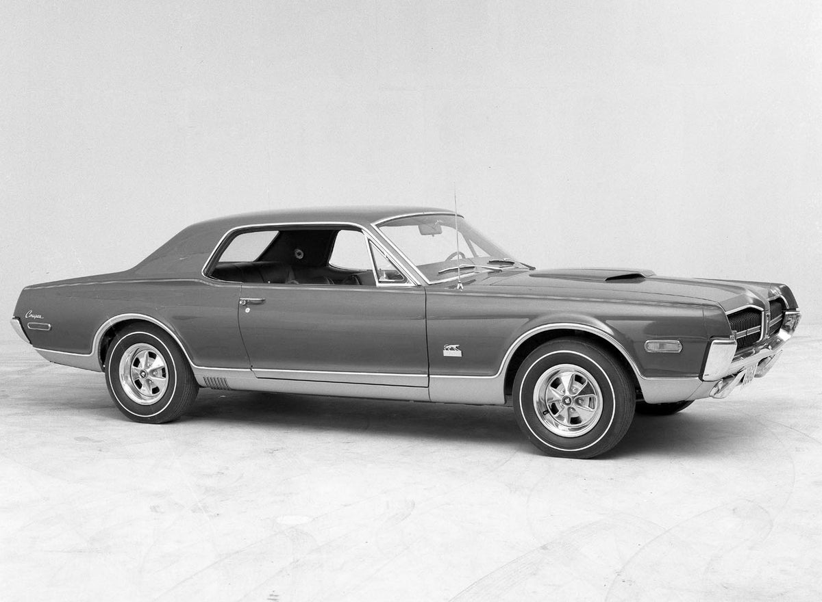 Ford Motor Company archival image documenting 1968 Mercury Cougar GT E prototype.