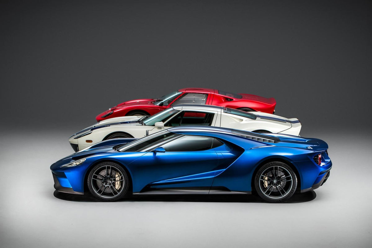 Ford Motor Company archival image documenting Ford GT Evolution 1966 to Today.