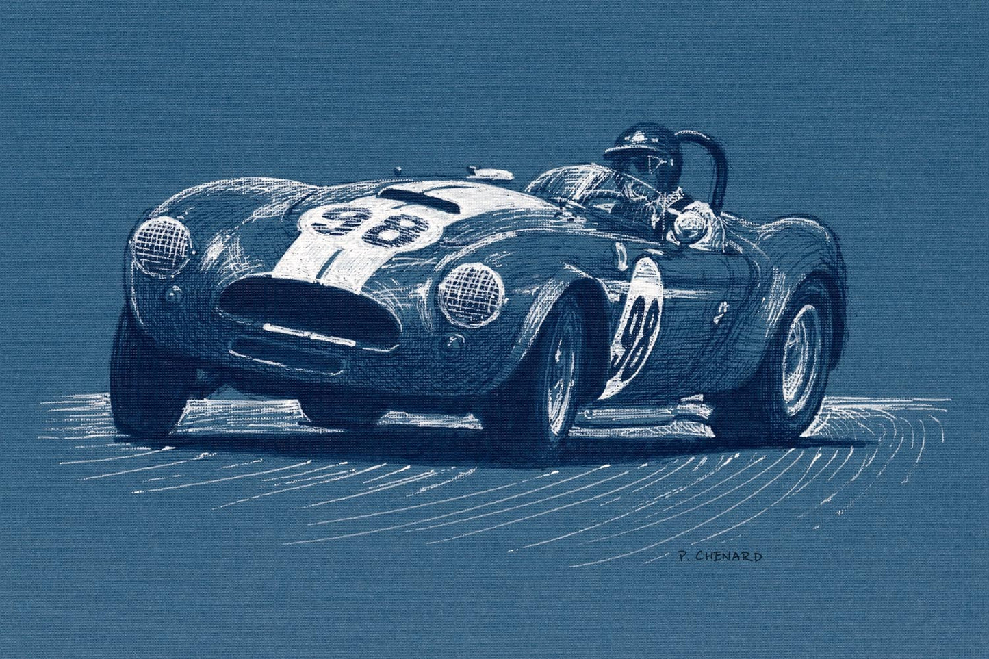 Ken Miles Cobra CSX2431 Shelby Art 0404-3272