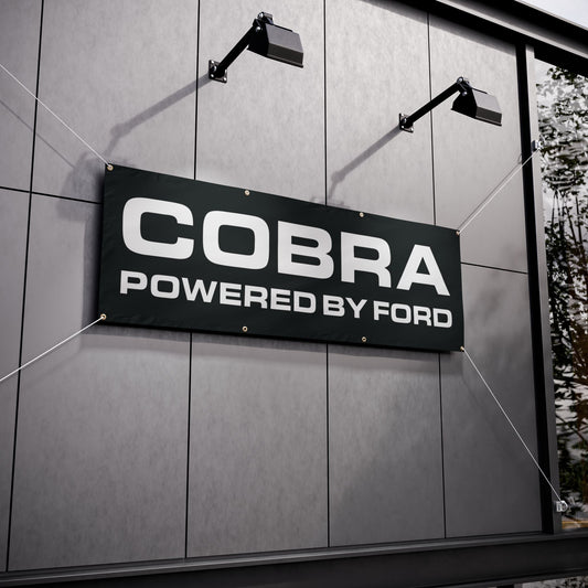 Vinyl Banner - COBRA Powered By Ford Display for Events and Celebrations