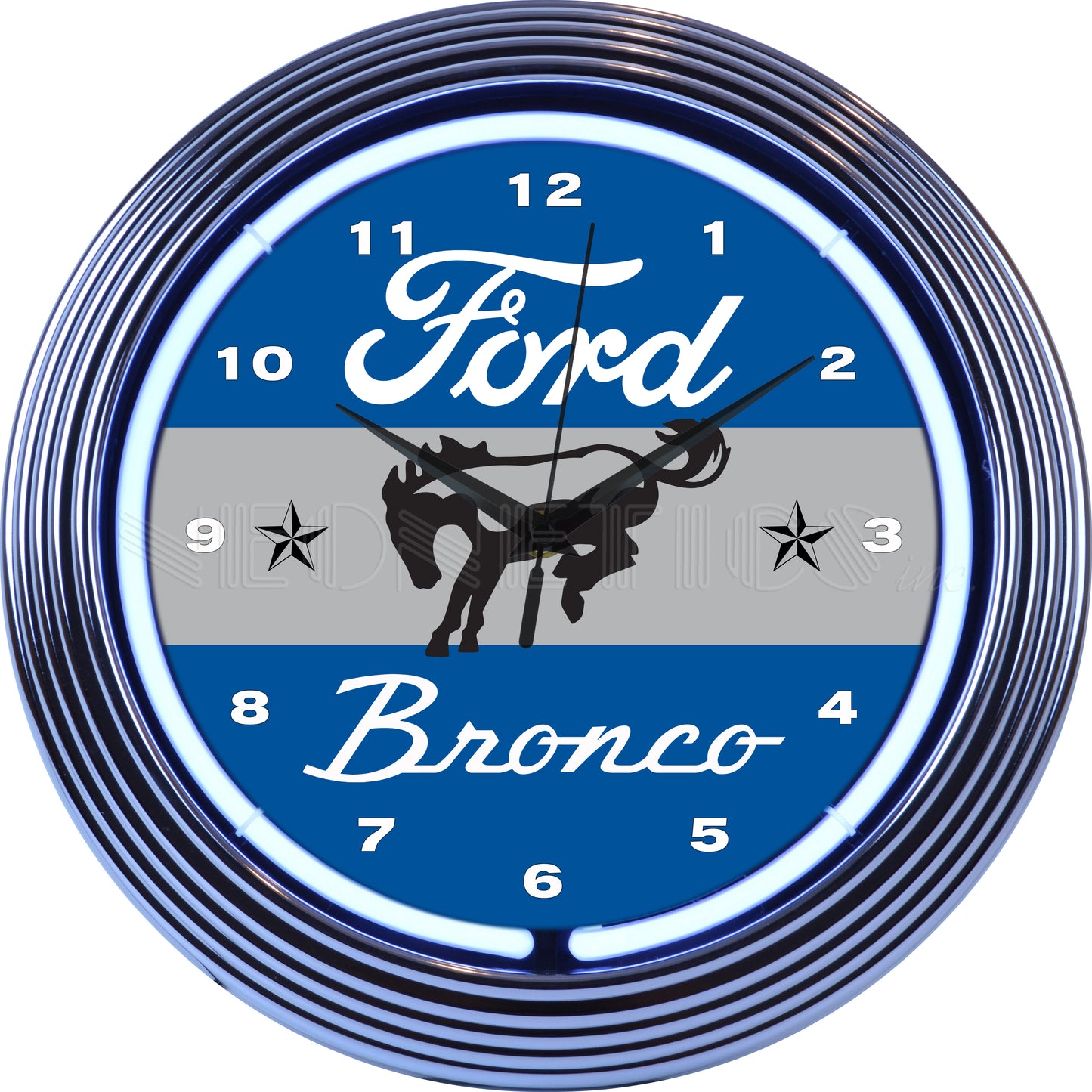 FORD BRONCO NEON CLOCK 8FRDBR