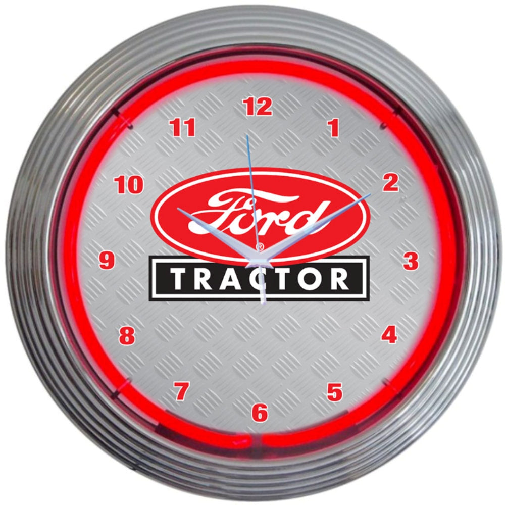 FORD TRACTOR NEON CLOCK 8FTRCT