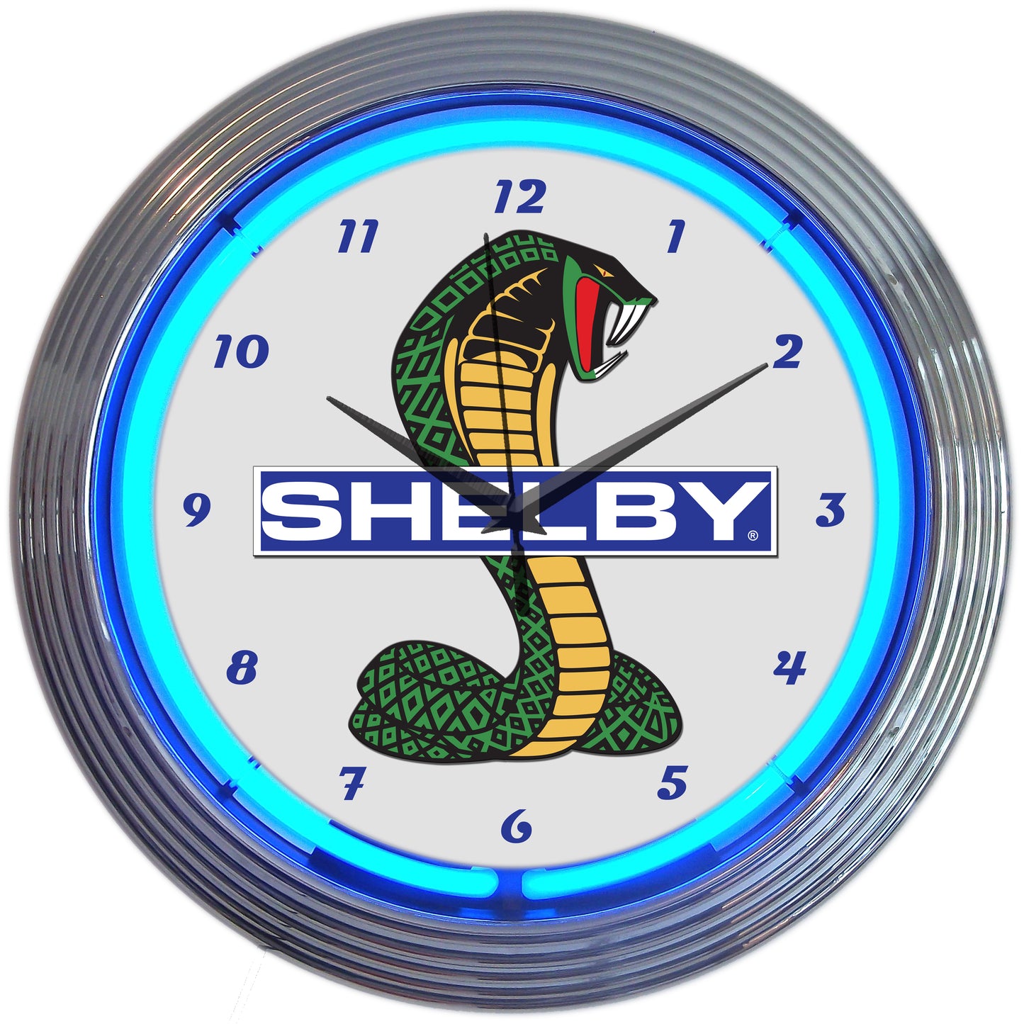 SHELBY COBRA FORD OLP MUSTANG NEON CLOCK 8SHLBY