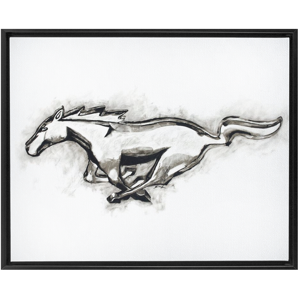 Mustang Framed Traditional Stretched Canvas up to 48" x 60" Fordimages