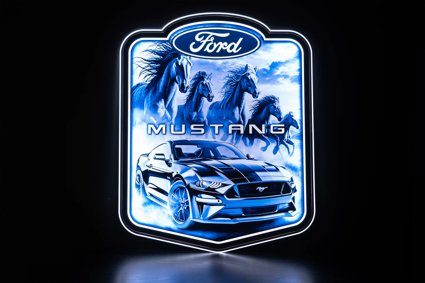 Mustang Wild Horse LED Rectangle