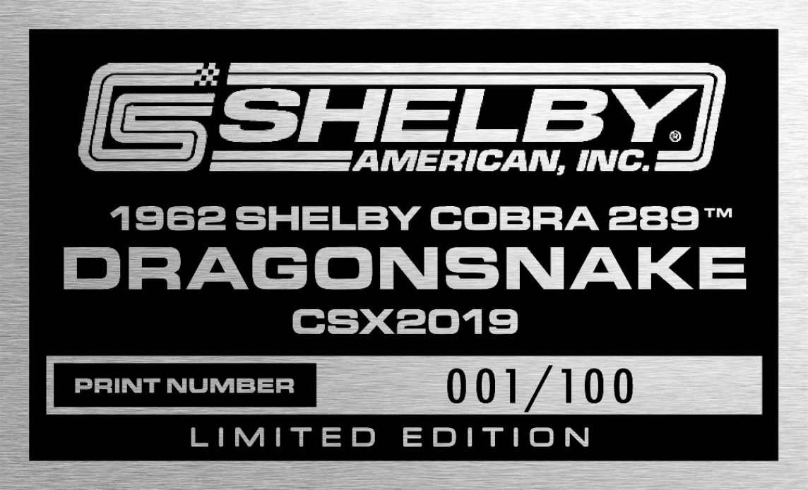 1962 Shelby Cobra 289-Dragonsnake Collector's Edition (CSX2019)