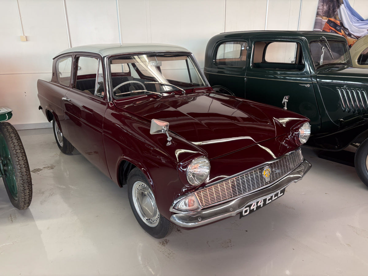 This archival image documents the 1962 Ford Anglia 105E and is preserved in the Ford Heritage Vault as part of Ford Motor Company's historic photographic archive. Free for personal, non-commercial use. Ford Heritage Vault reference AR-2024-9.4.7.