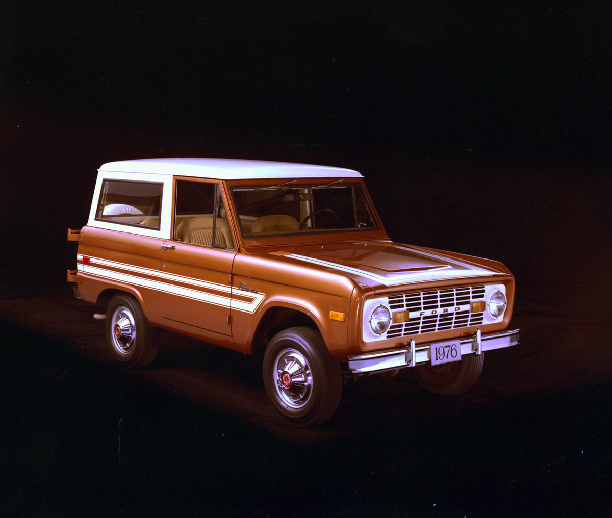 This archival image documents the 1976 Ford Bronco CN13011-112 and is preserved in the Ford Heritage Vault as part of Ford Motor Company's historic photographic archive. Free for personal, non-commercial use. Ford Heritage Vault reference AR-2008-...