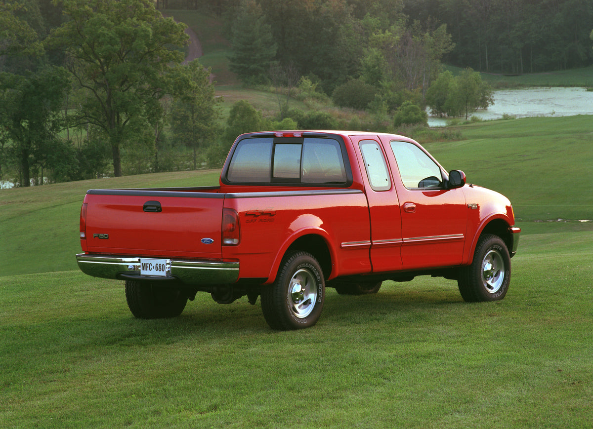 This archival image documents the 1997 Ford F-150 SuperCab pickup truck and is preserved in the Ford Heritage Vault as part of Ford Motor Company's historic photographic archive. Free for personal, non-commercial use. Ford Heritage Vault reference...