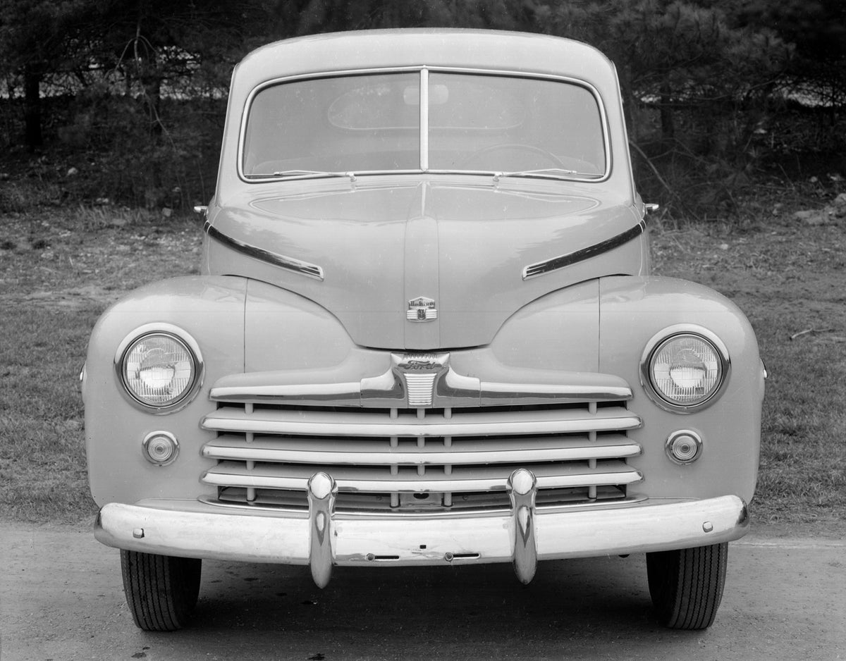 This archival image documents the 1947 Ford Super Deluxe business coupe and is preserved in the Ford Heritage Vault as part of Ford Motor Company's historic photographic archive. Free for personal, non-commercial use. Ford Heritage Vault reference...