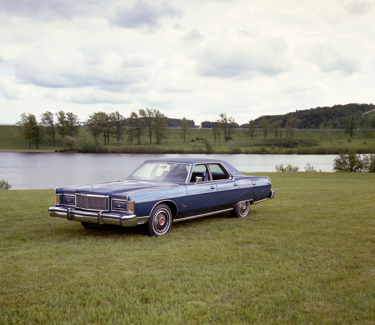 This archival image documents the 1976 Mercury Marquis Brougham Four-Door scenic and is preserved in the Ford Heritage Vault as part of Ford Motor Company's historic photographic archive. Free for personal, non-commercial use. Ford Heritage Vault ...