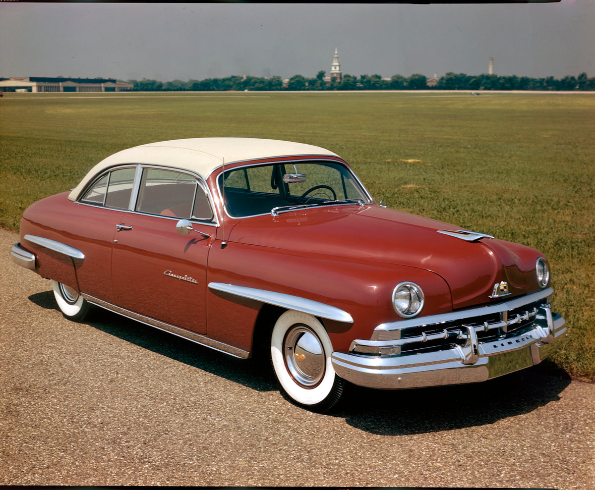 This archival image documents the 1950 Lincoln Cosmopolitan Capri and is preserved in the Ford Heritage Vault as part of Ford Motor Company's historic photographic archive. Free for personal, non-commercial use. Ford Heritage Vault reference AR-20...